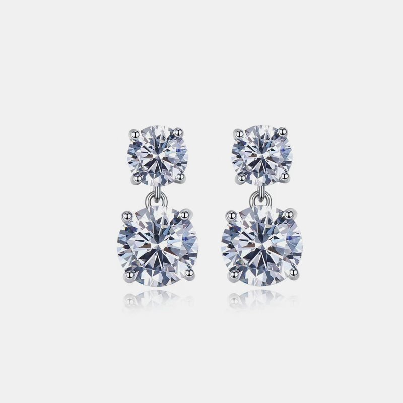 10 Carat Moissanite 925 Sterling Silver Earrings - Avek Brand