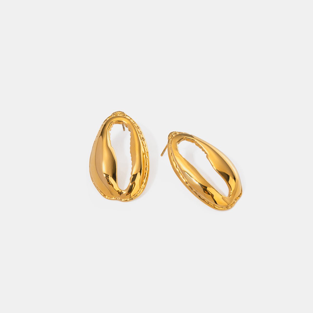 18K Gold - Plated Tooth Shell Earrings - Avek Brand