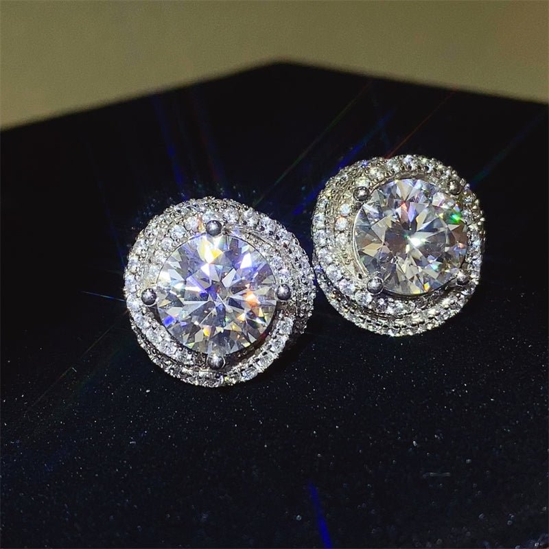 6 Carat Moissanite 925 Sterling Silver Earrings - Avek Brand