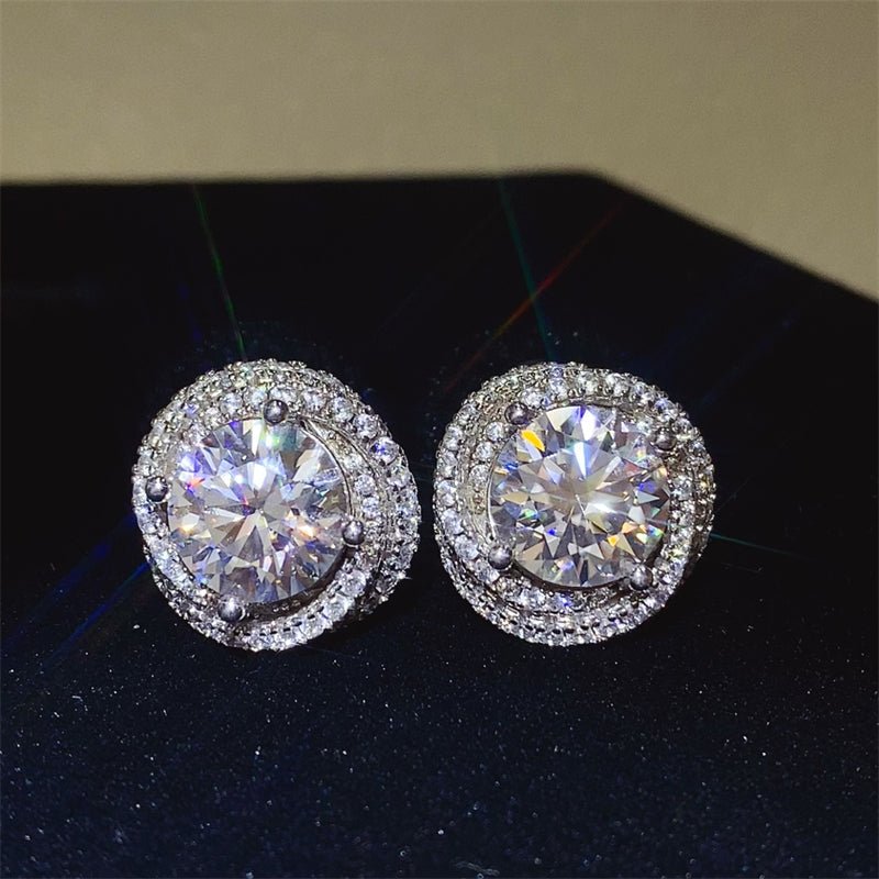 6 Carat Moissanite 925 Sterling Silver Earrings - Avek Brand