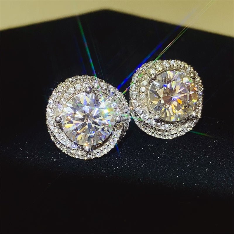 6 Carat Moissanite 925 Sterling Silver Earrings - Avek Brand