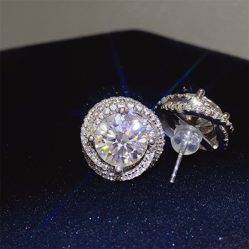 6 Carat Moissanite 925 Sterling Silver Earrings - Avek Brand