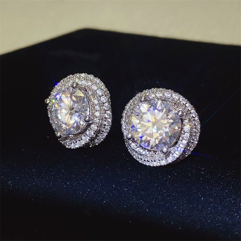 6 Carat Moissanite 925 Sterling Silver Earrings - Avek Brand