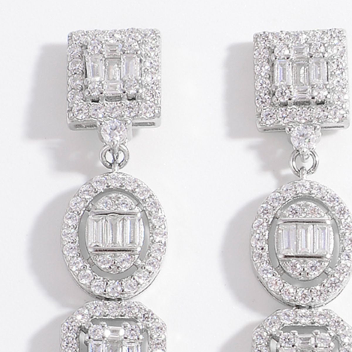 925 Sterling Silver Inlaid Zircon Earrings - Avek Brand