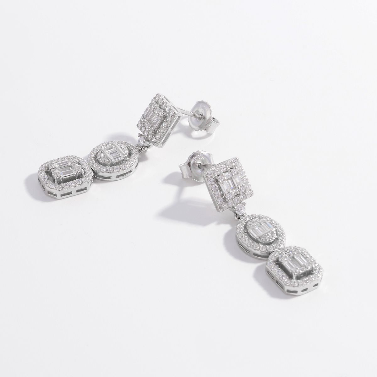 925 Sterling Silver Inlaid Zircon Earrings - Avek Brand