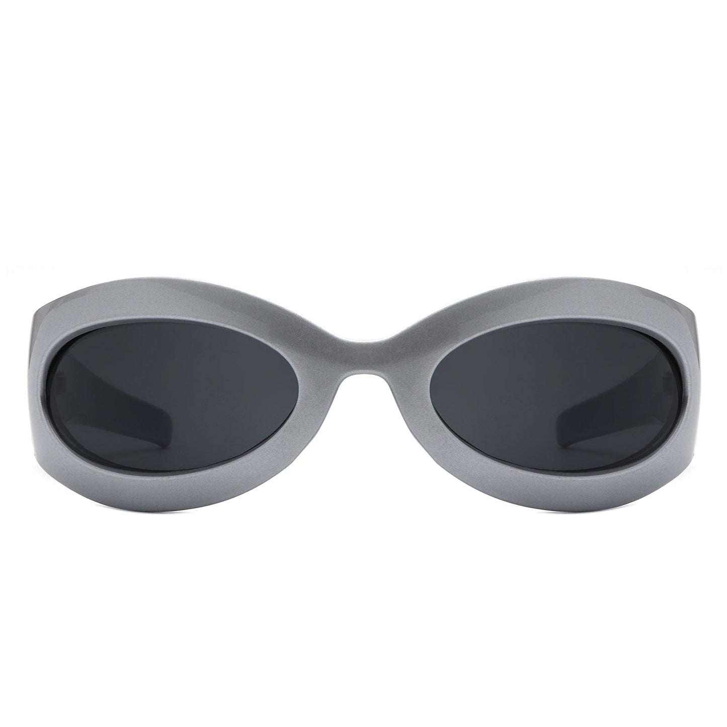 Albion - Retro Oval Wrap Around Round Sunglasses - Avek Brand