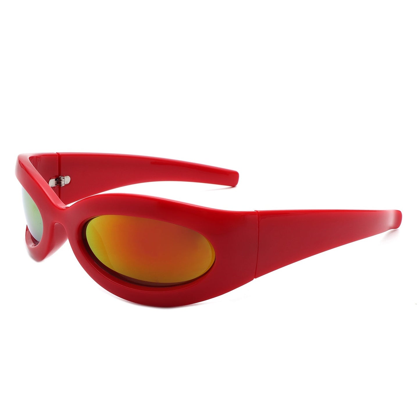Albion - Retro Oval Wrap Around Round Sunglasses - Avek Brand