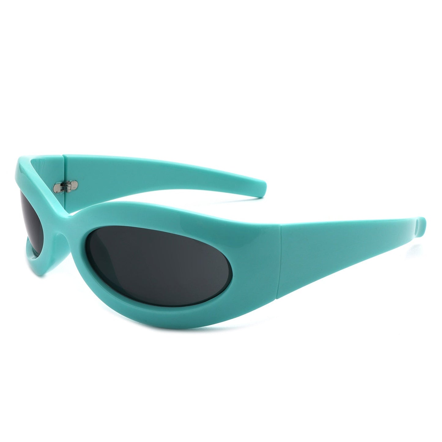 Albion - Retro Oval Wrap Around Round Sunglasses - Avek Brand