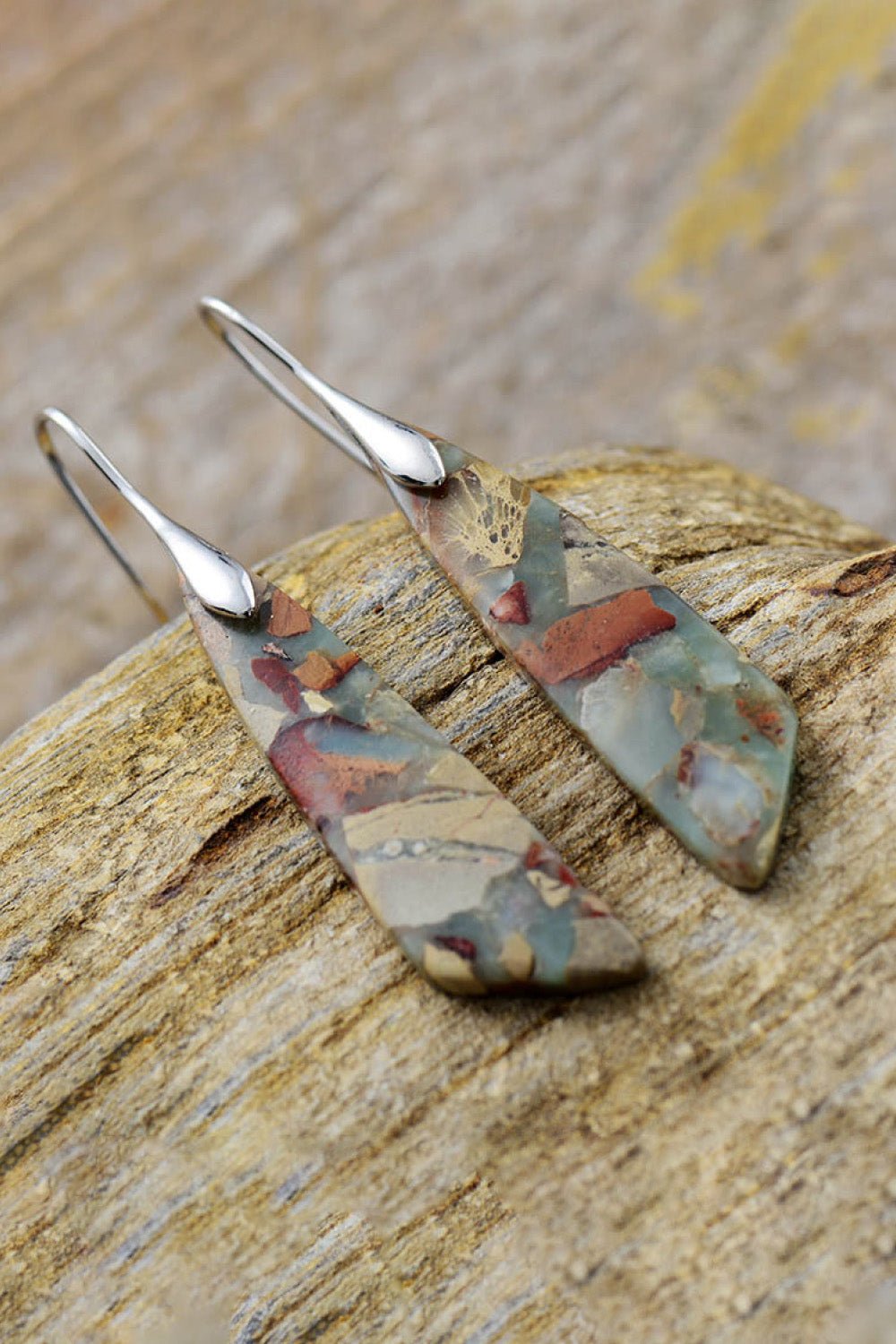 Handmade Natural Stone Dangle Earrings - Avek Brand