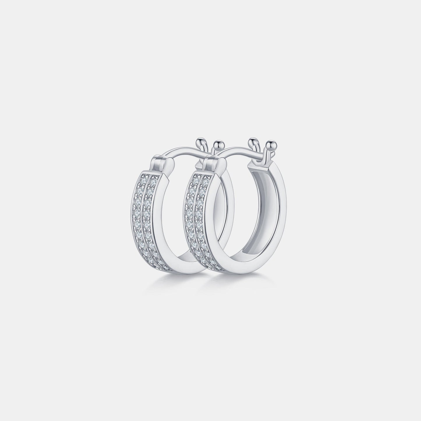 Moissanite 925 Sterling Silver Huggie Earrings - Avek Brand