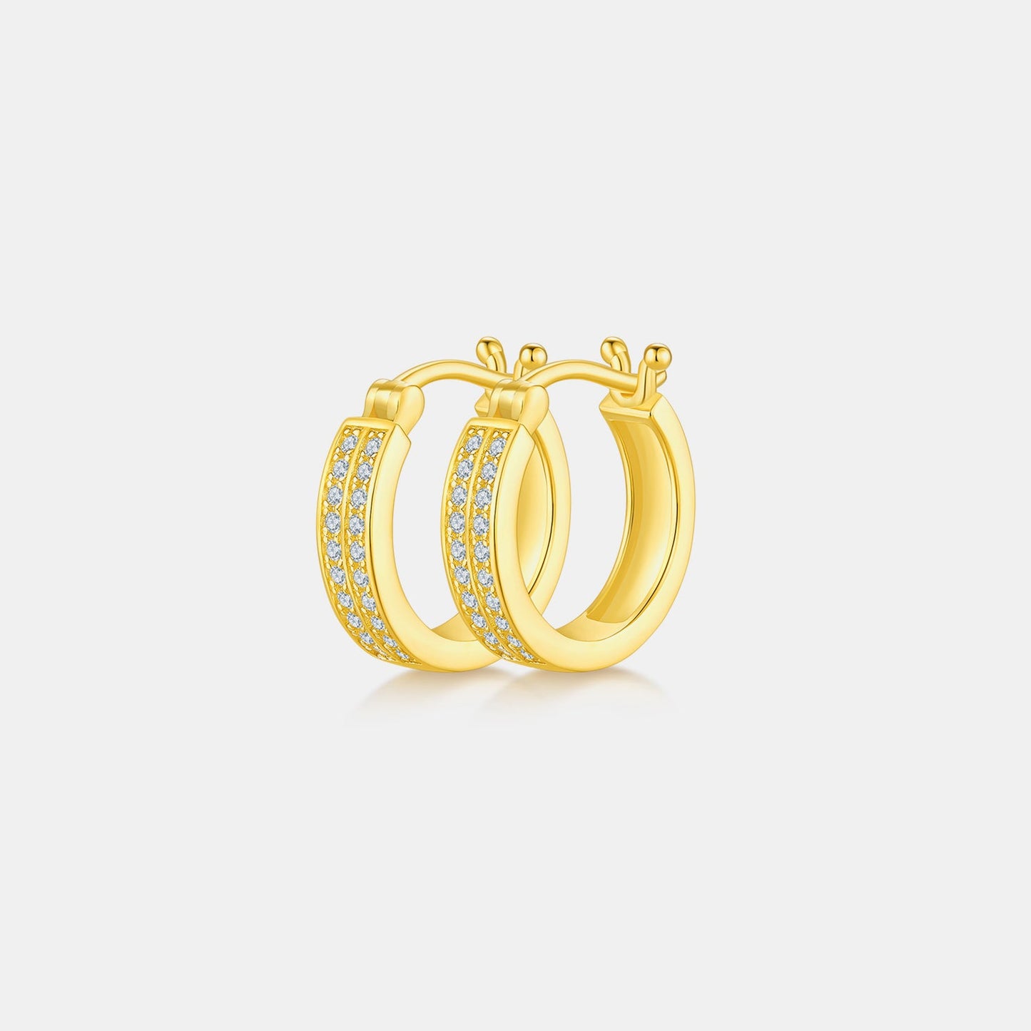 Moissanite 925 Sterling Silver Huggie Earrings - Avek Brand