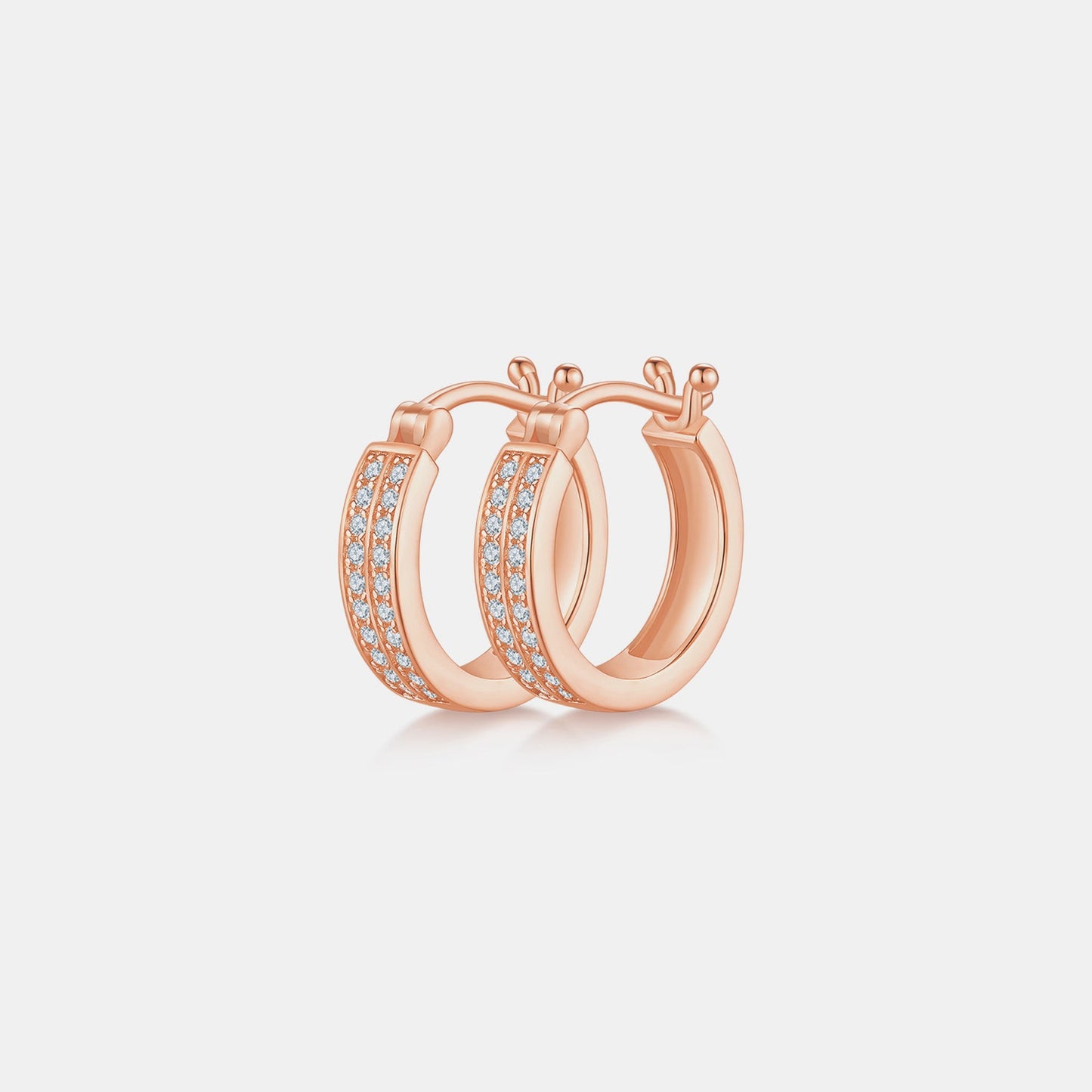Moissanite 925 Sterling Silver Huggie Earrings - Avek Brand