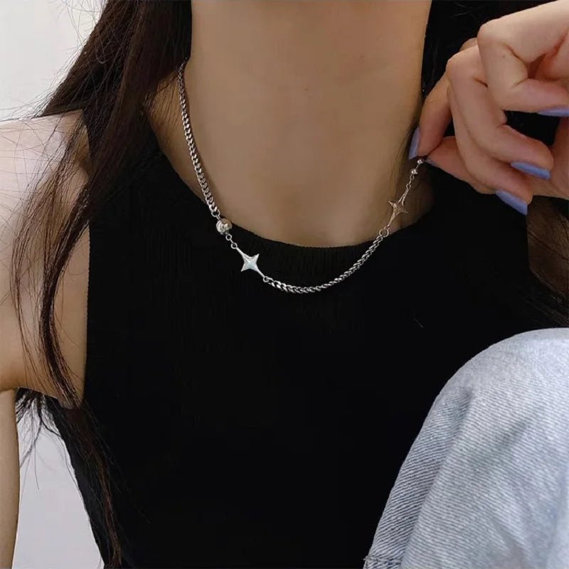 Punk Imitation Pearl Thorns Chain Necklace for Men Women Hip Hop - Avek Brand