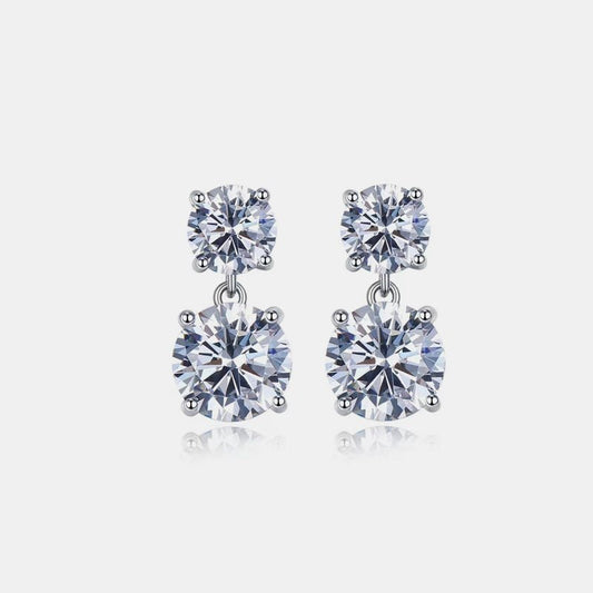 10 Carat Moissanite 925 Sterling Silver Earrings - Avek Brand
