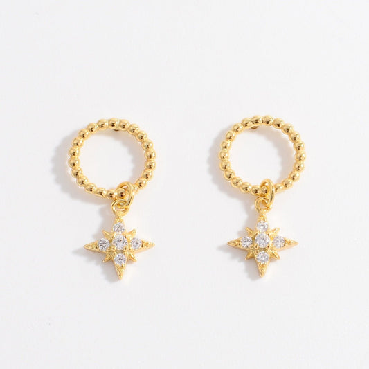 925 Sterling Silver Zircon Dangle Earrings - Avek Brand