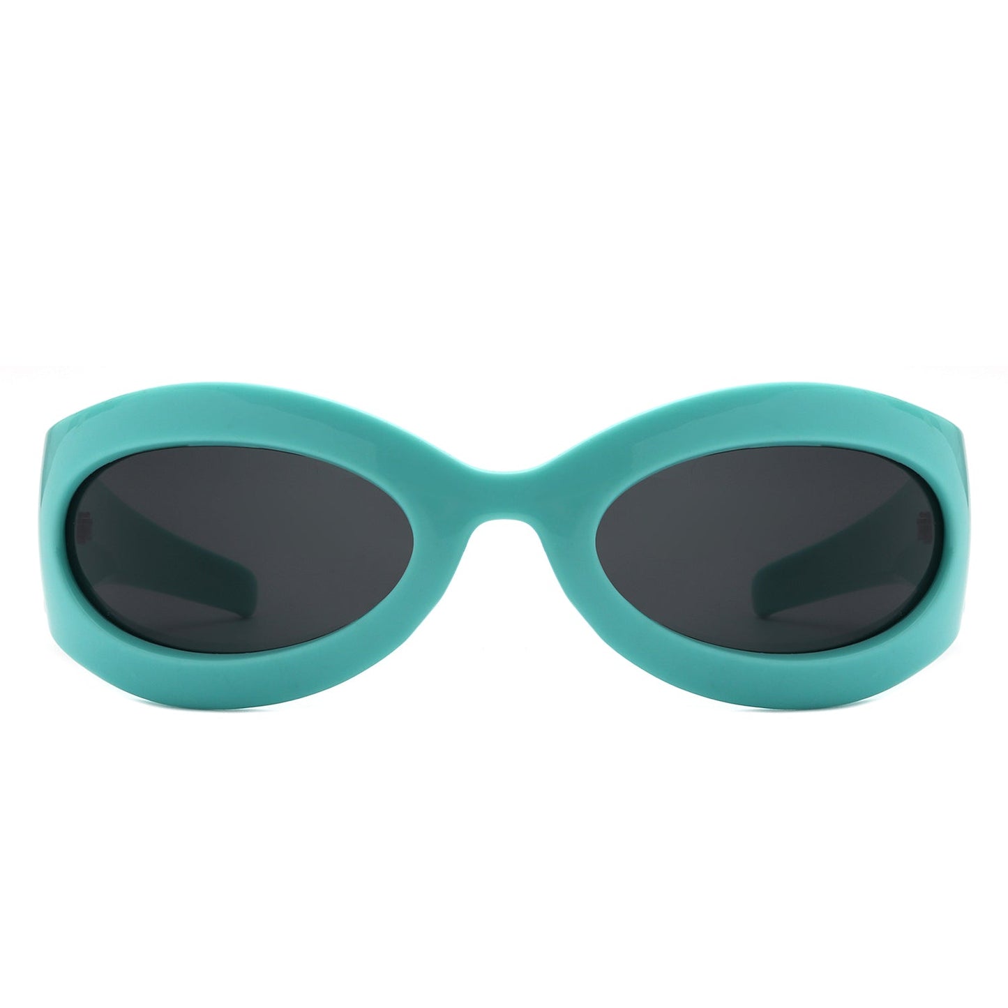 Albion - Retro Oval Wrap Around Round Sunglasses - Avek Brand