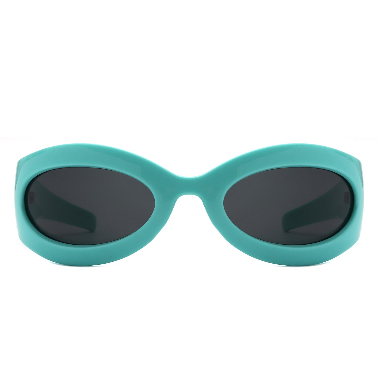 Albion - Retro Oval Wrap Around Round Sunglasses - Avek Brand