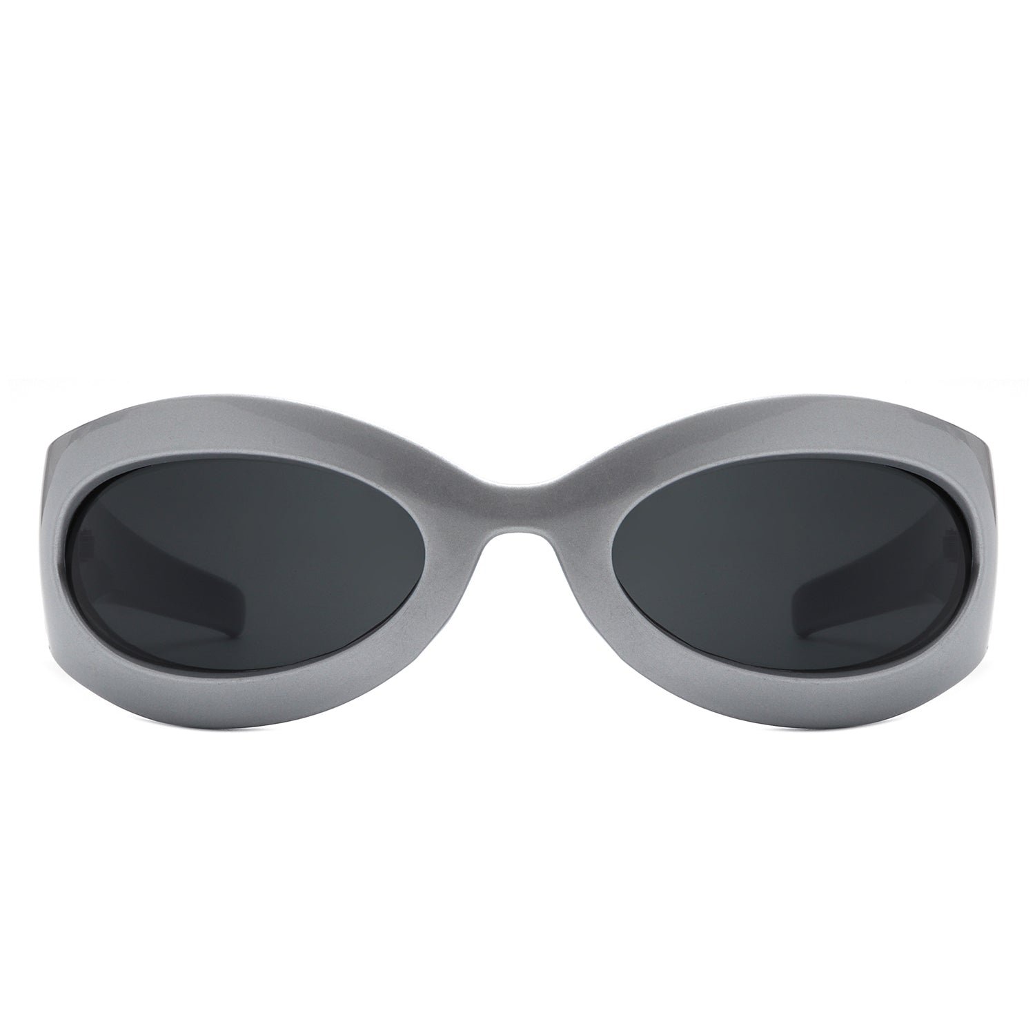 Albion - Retro Oval Wrap Around Round Sunglasses - Avek Brand