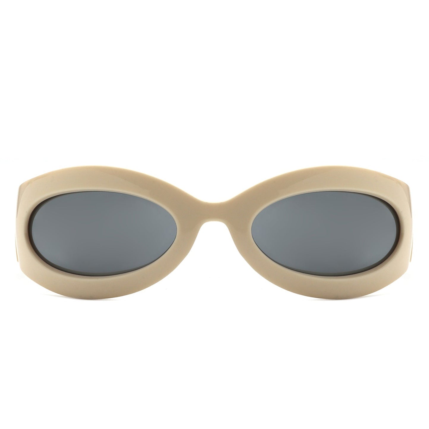 Albion - Retro Oval Wrap Around Round Sunglasses - Avek Brand