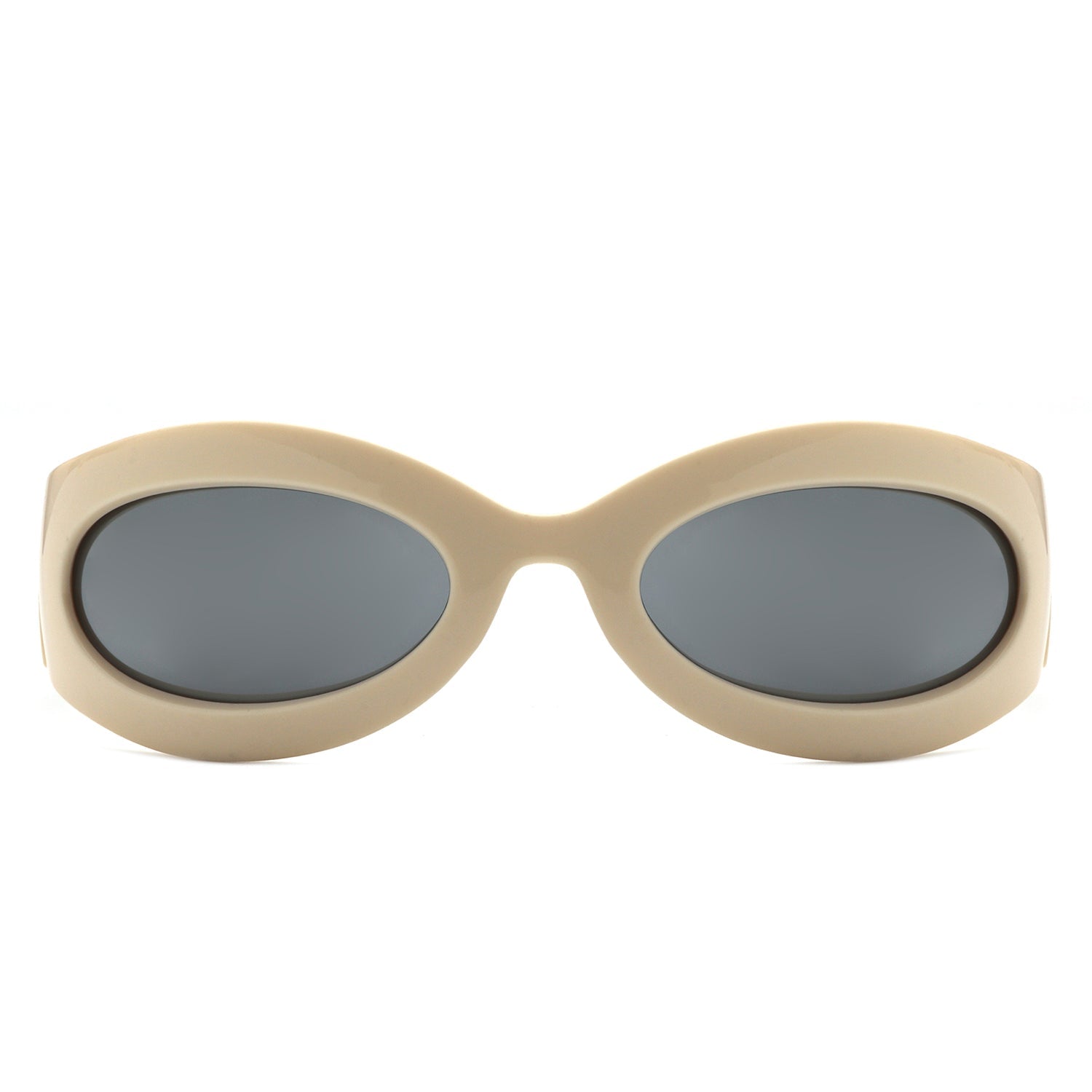 Albion - Retro Oval Wrap Around Round Sunglasses - Avek Brand