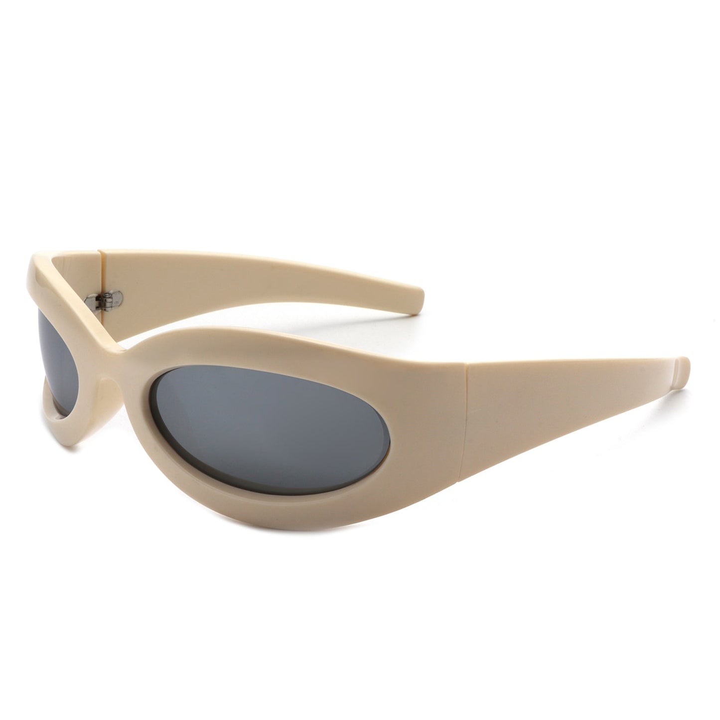 Albion - Retro Oval Wrap Around Round Sunglasses - Avek Brand