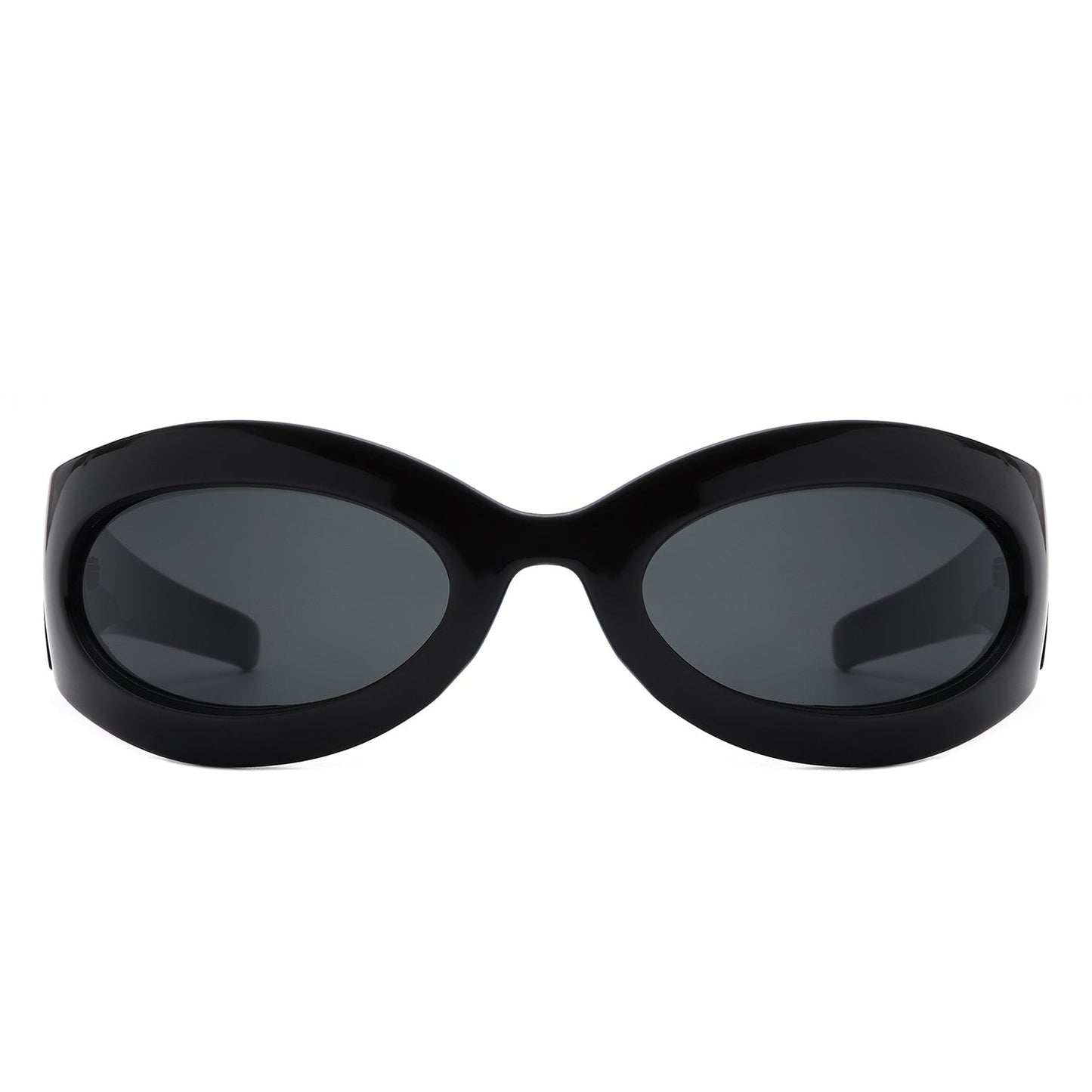 Albion - Retro Oval Wrap Around Round Sunglasses - Avek Brand