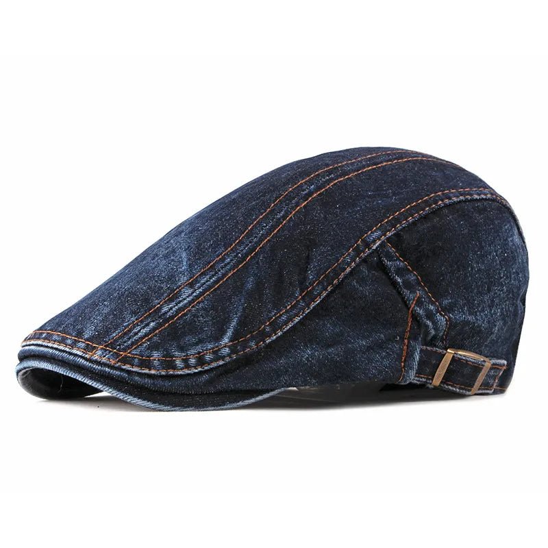 Casual Spring Summer Berets Hat Men Women Denim Newsboy Caps Visors - Avek Brand