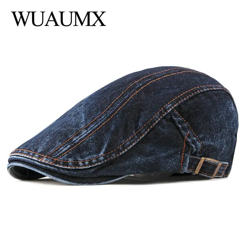 Casual Spring Summer Berets Hat Men Women Denim Newsboy Caps Visors - Avek Brand