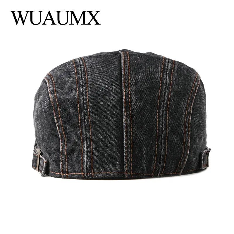 Casual Spring Summer Berets Hat Men Women Denim Newsboy Caps Visors - Avek Brand
