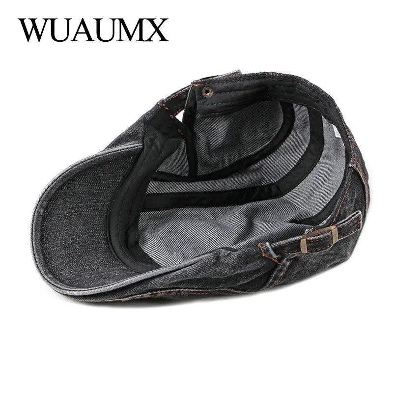 Casual Spring Summer Berets Hat Men Women Denim Newsboy Caps Visors - Avek Brand