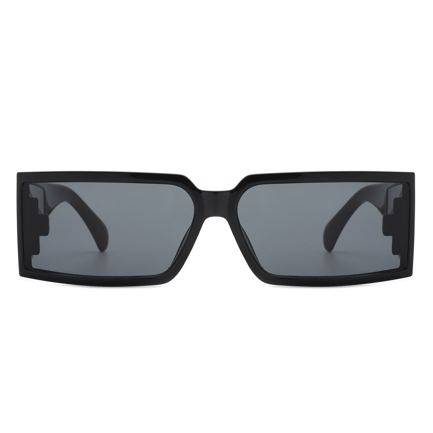 Daylumin - Retro Rectangle Chunky Square Wrap Around Sunglasses - Avek Brand