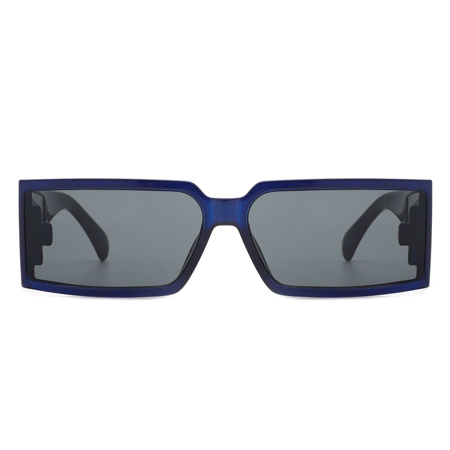 Daylumin - Retro Rectangle Chunky Square Wrap Around Sunglasses - Avek Brand