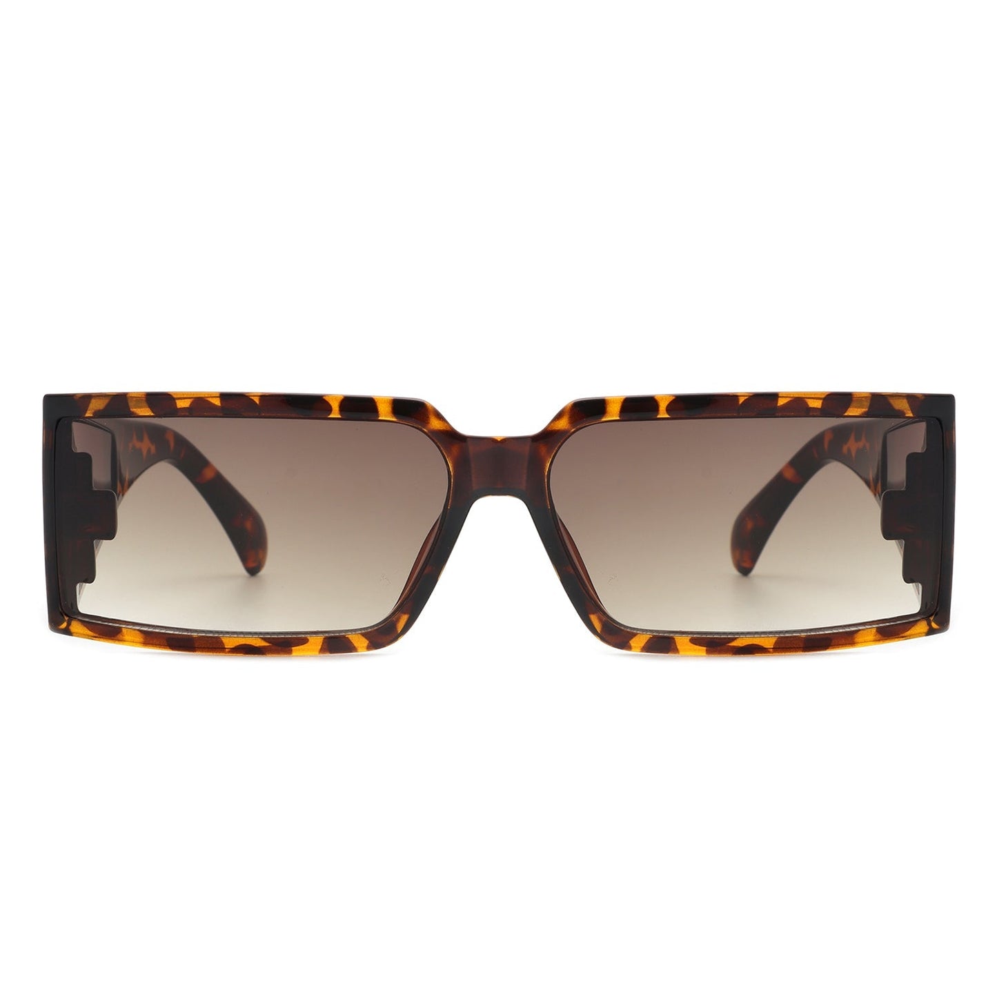 Daylumin - Retro Rectangle Chunky Square Wrap Around Sunglasses - Avek Brand