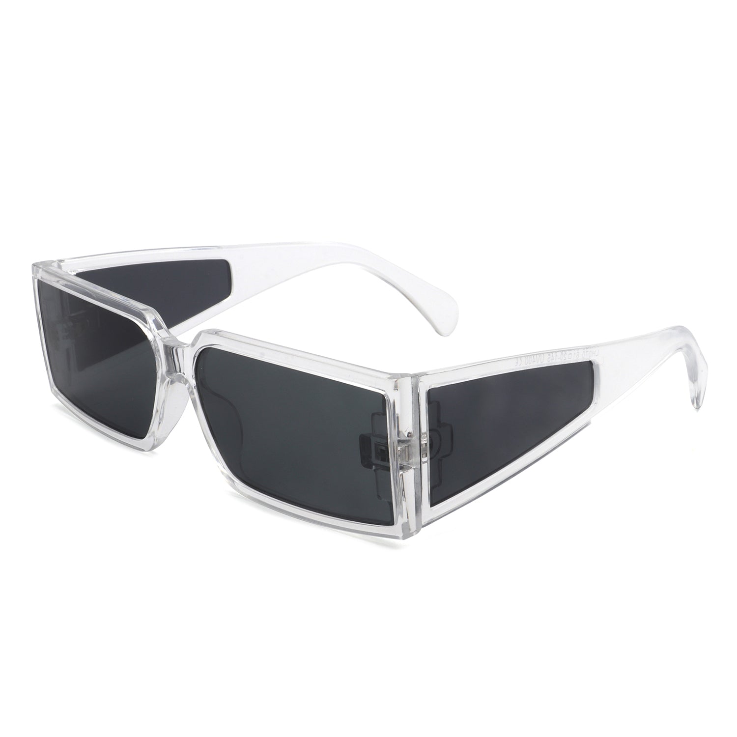 Daylumin - Retro Rectangle Chunky Square Wrap Around Sunglasses - Avek Brand