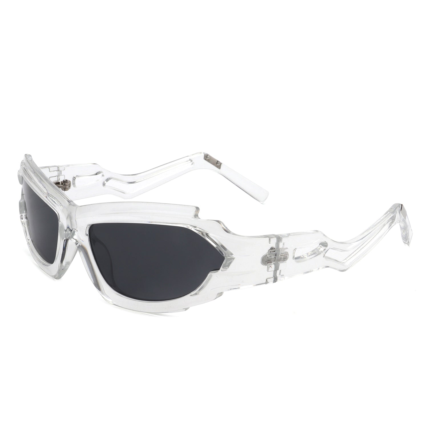 Moonhaze - Futuristic Rectangle Sport Wrap Around Sunglasses - Avek Brand