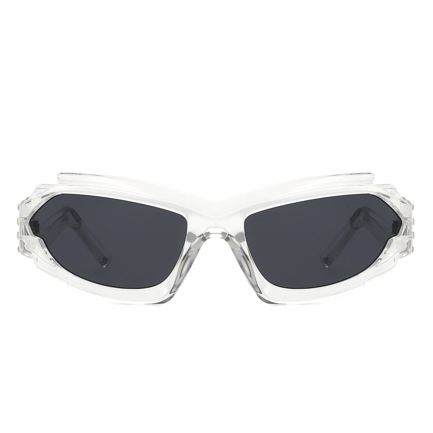 Moonhaze - Futuristic Rectangle Sport Wrap Around Sunglasses - Avek Brand