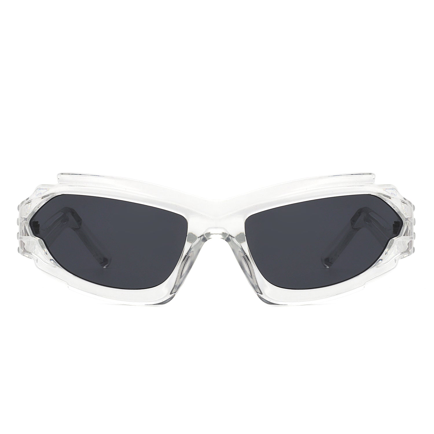 Moonhaze - Futuristic Rectangle Sport Wrap Around Sunglasses - Avek Brand