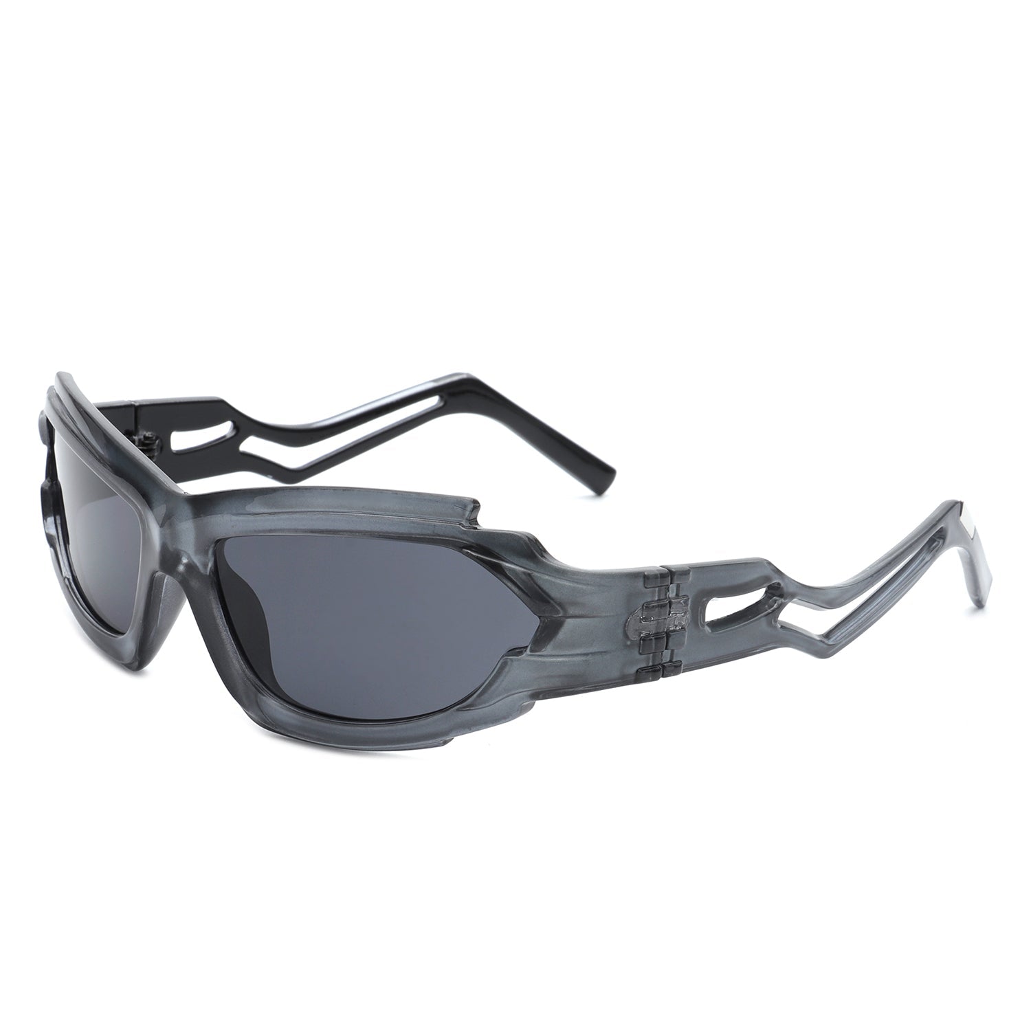 Moonhaze - Futuristic Rectangle Sport Wrap Around Sunglasses - Avek Brand