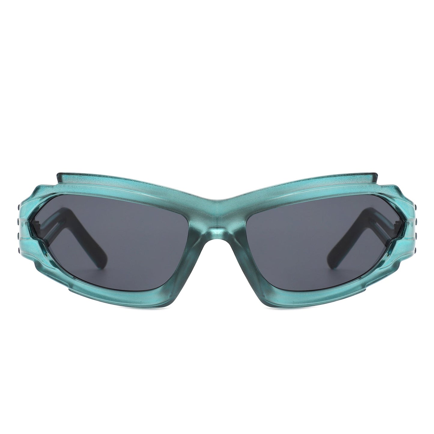 Moonhaze - Futuristic Rectangle Sport Wrap Around Sunglasses - Avek Brand