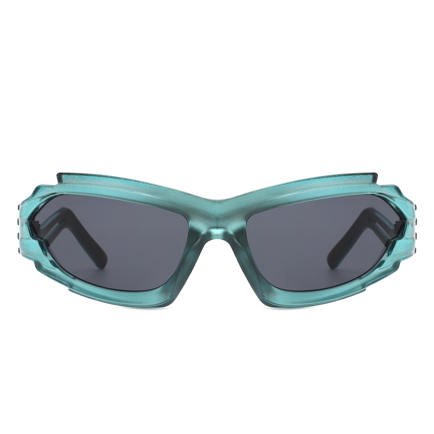 Moonhaze - Futuristic Rectangle Sport Wrap Around Sunglasses - Avek Brand