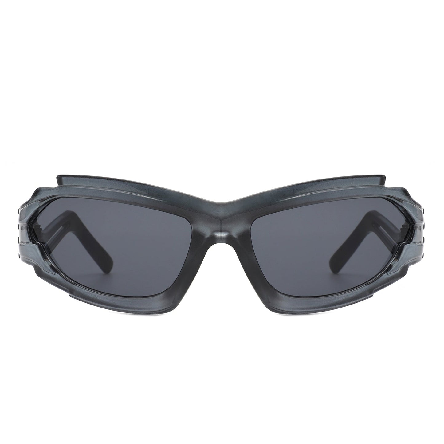 Moonhaze - Futuristic Rectangle Sport Wrap Around Sunglasses - Avek Brand