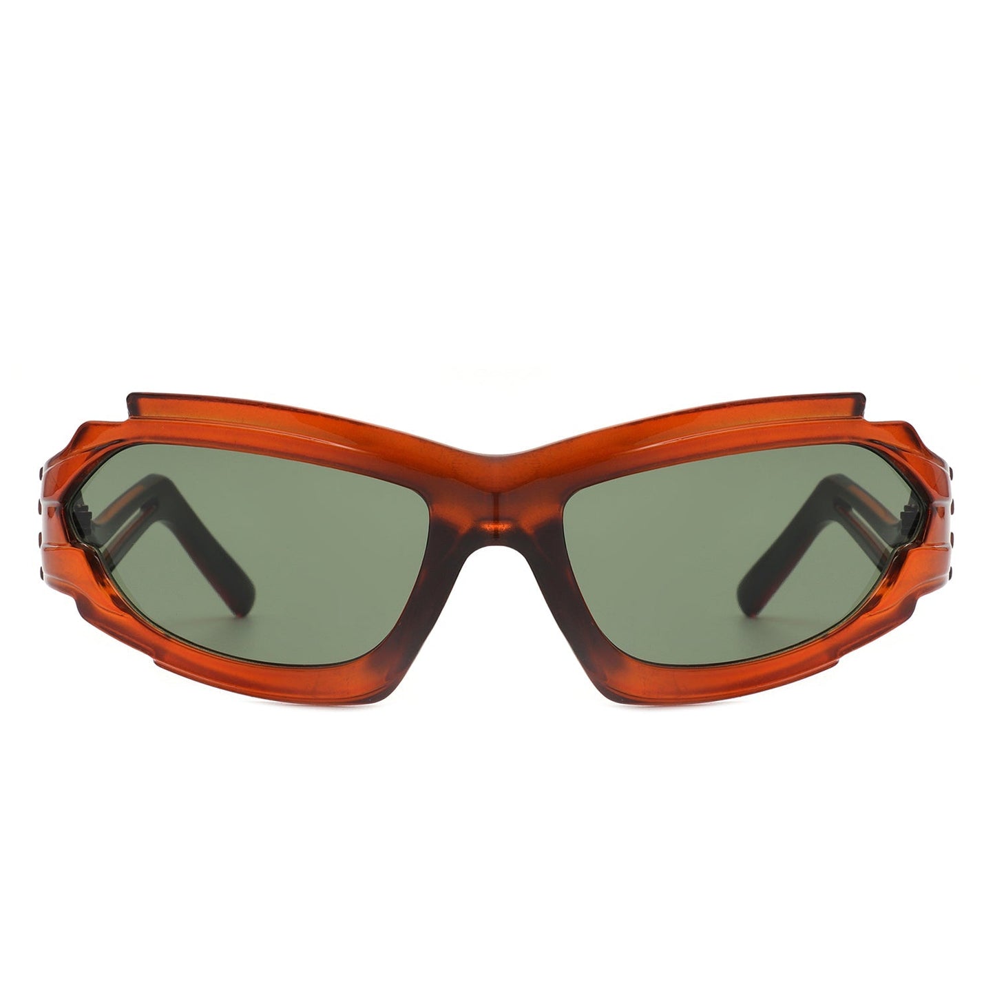 Moonhaze - Futuristic Rectangle Sport Wrap Around Sunglasses - Avek Brand