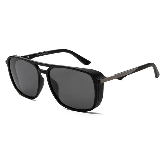 NAPA | Retro Vintage Flat Brow Bar Polarized Square Fashion Sunglasses - Avek Brand