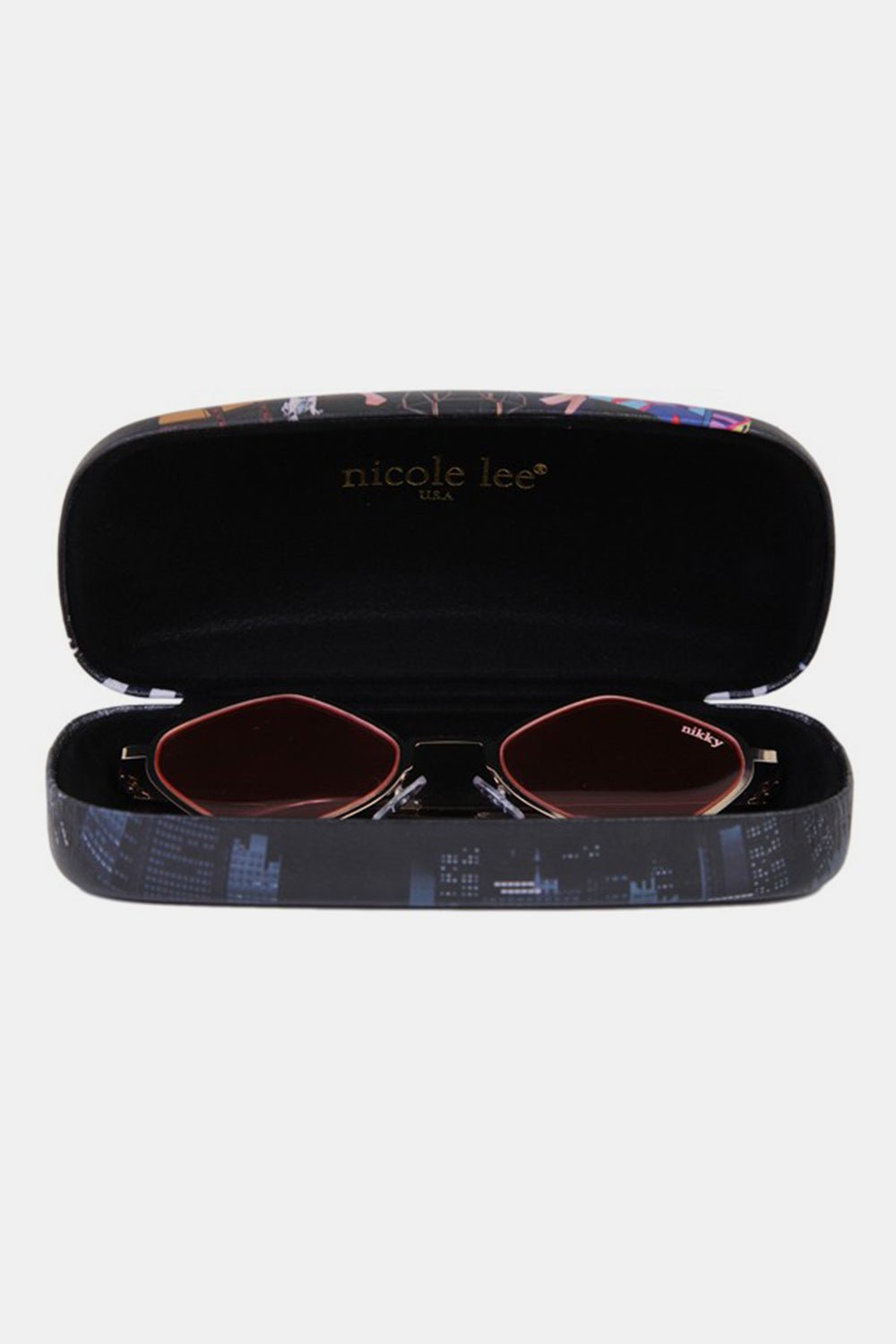Nicole Lee USA Metal Frame Geometric Sunglasses - Avek Brand