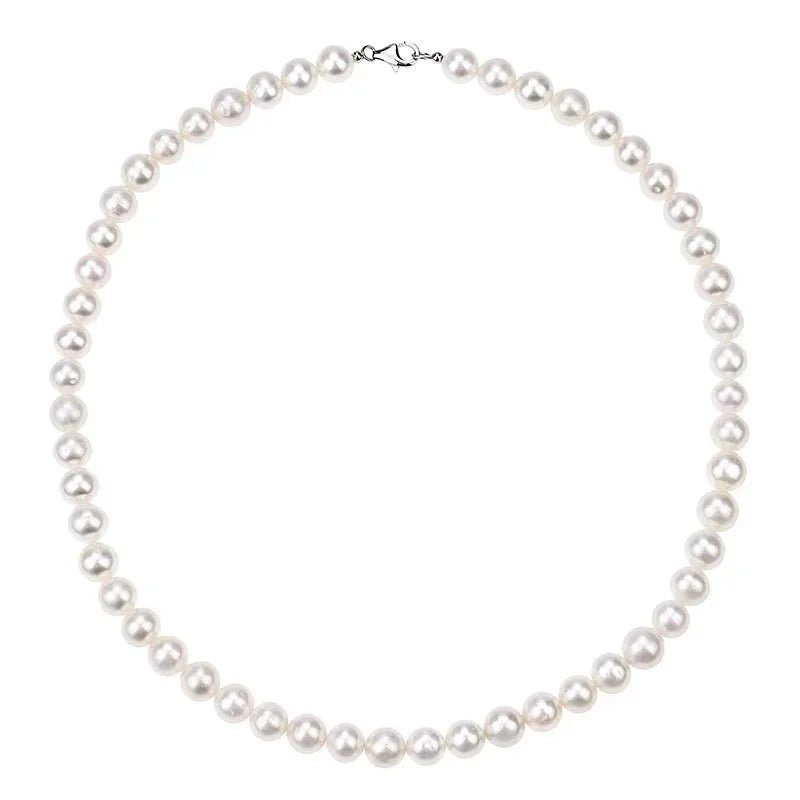 Pearl Necklace Men Simple Handmade Strand Bead Necklace - Avek Brand