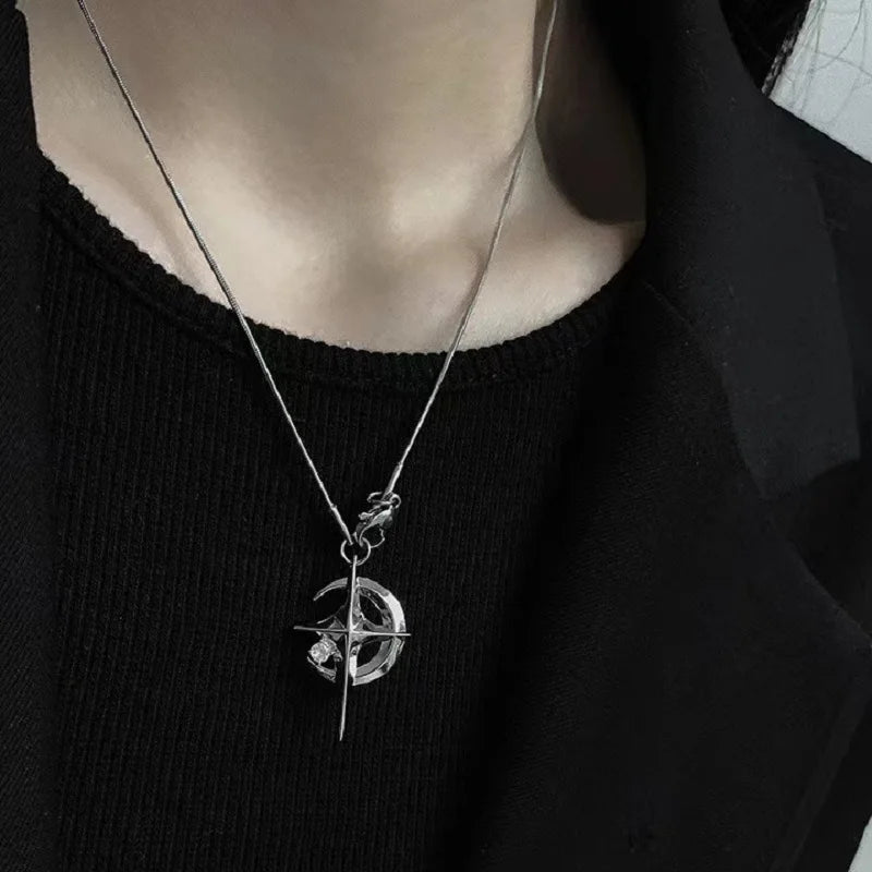 Punk Imitation Pearl Thorns Chain Necklace for Men Women Hip Hop - Avek Brand