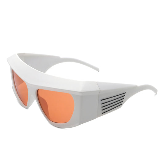 Thalia - Oversized Chunky Square Wrap Around Tinted Sunglasses - Avek Brand