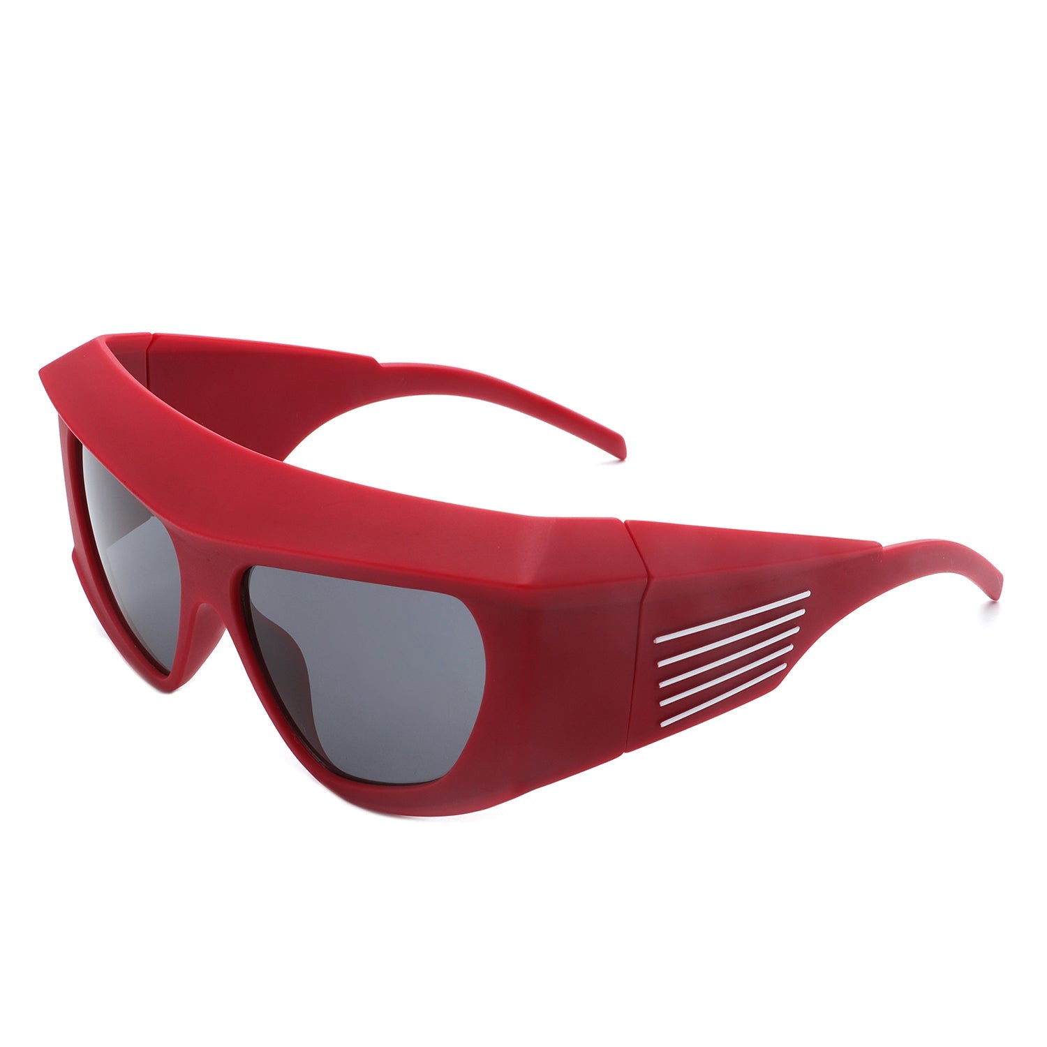 Thalia - Oversized Chunky Square Wrap Around Tinted Sunglasses - Avek Brand