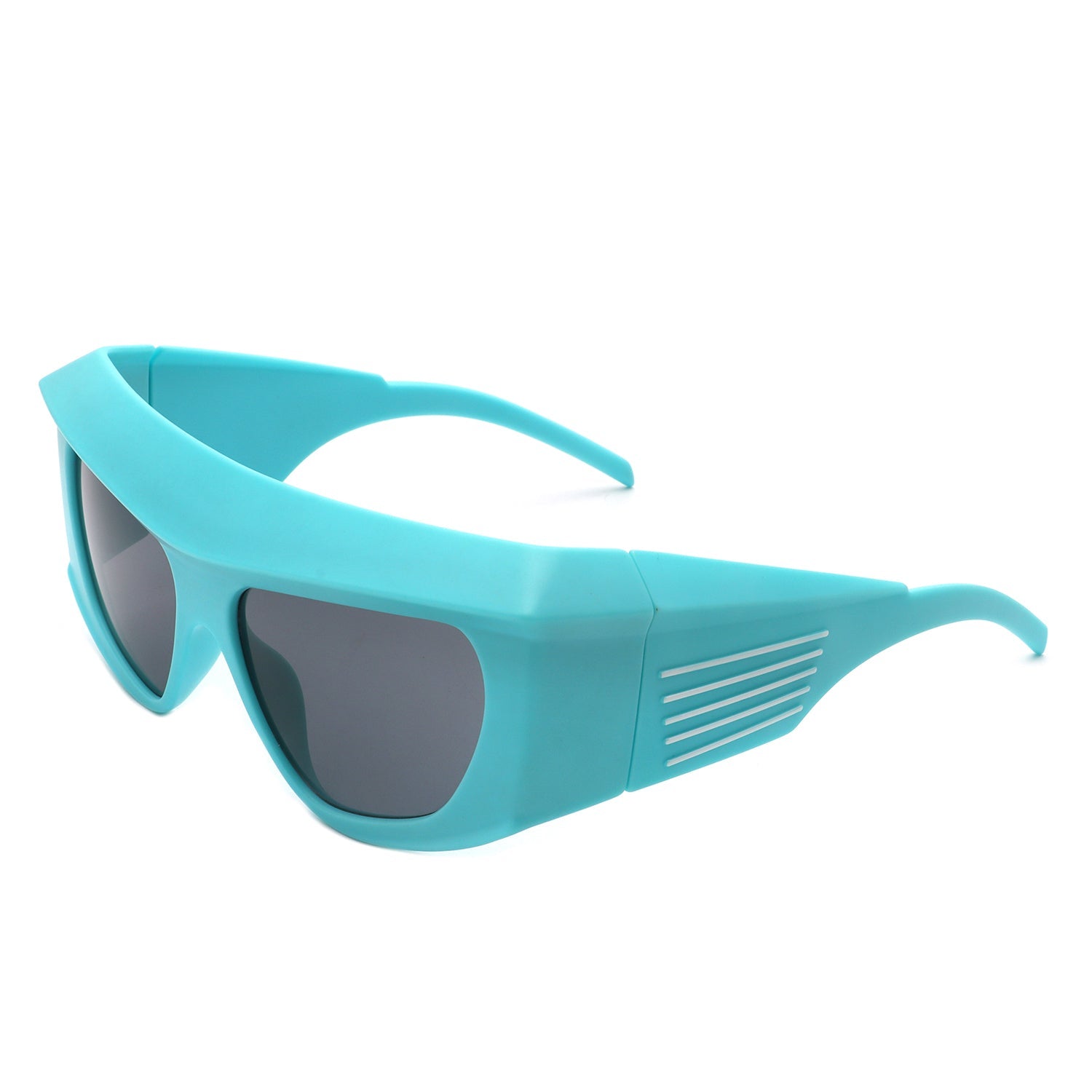 Thalia - Oversized Chunky Square Wrap Around Tinted Sunglasses - Avek Brand