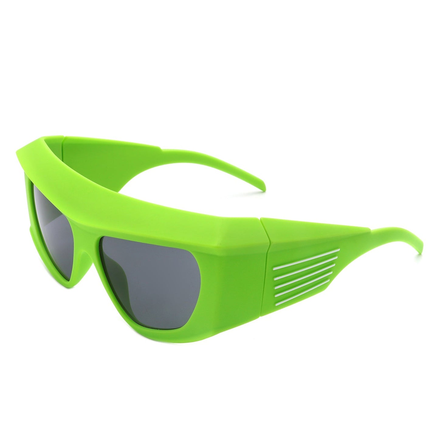 Thalia - Oversized Chunky Square Wrap Around Tinted Sunglasses - Avek Brand